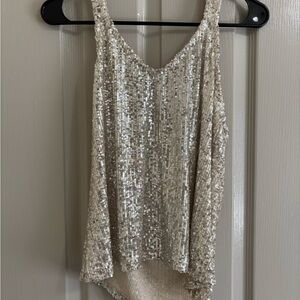 Sequin gold/silver Tank Top